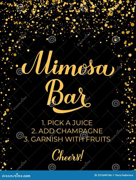 Gold Mimosa Bar Sign Ideas