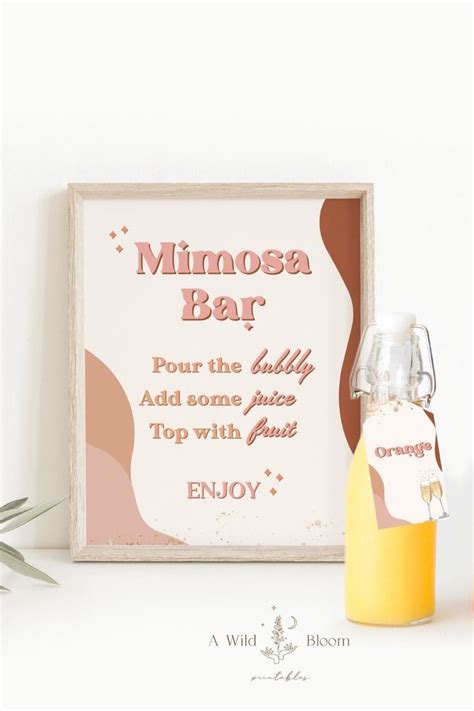 Vintage Mimosa Bar Sign Ideas