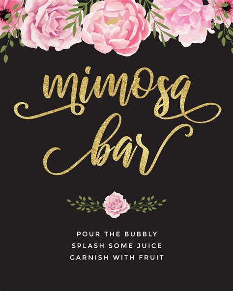 Mimosa Bar Sign Printable