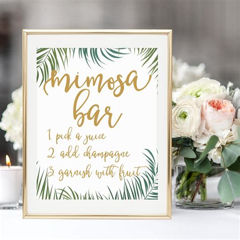 Mimosa Bar Sign Templates