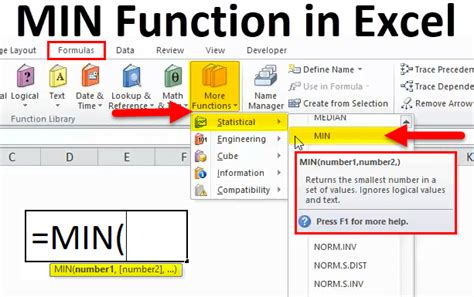 Min Function If Excel