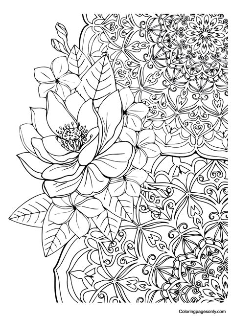 A coloring page with a mindfulness theme