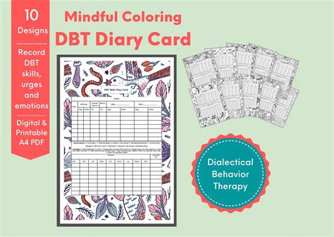 Mindfulness DBT Diary Card Template