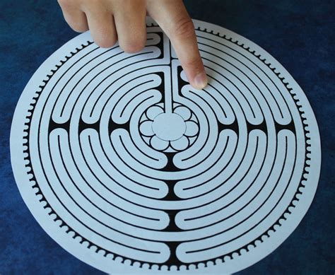 Mindfulness Printable Finger Labyrinth For Inner Peace