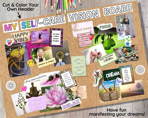 mindfulness vision board template calmness