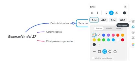 A MindMeister mind map with images and words