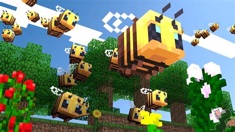 Minecraft Bee Colorful Template