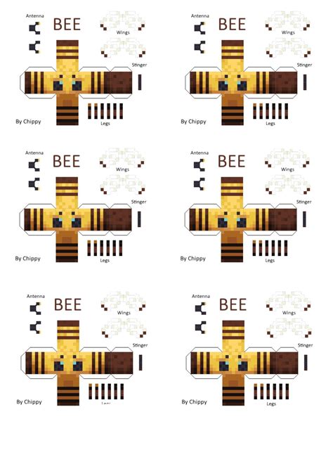 Minecraft Bee Templates