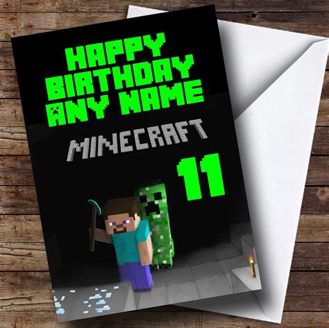 Minecraft birthday card template gallery 2