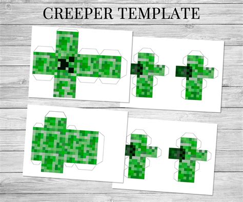 Minecraft block printable Creeper