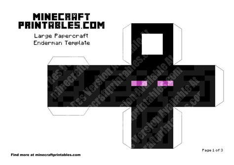 Minecraft block printable Enderman