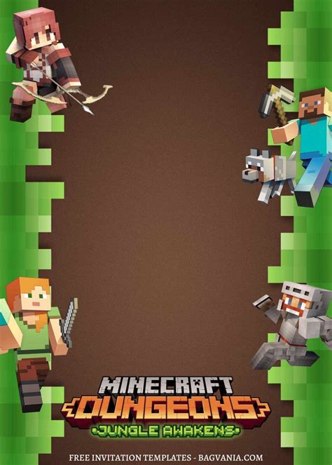 Minecraft Character Invitation Template