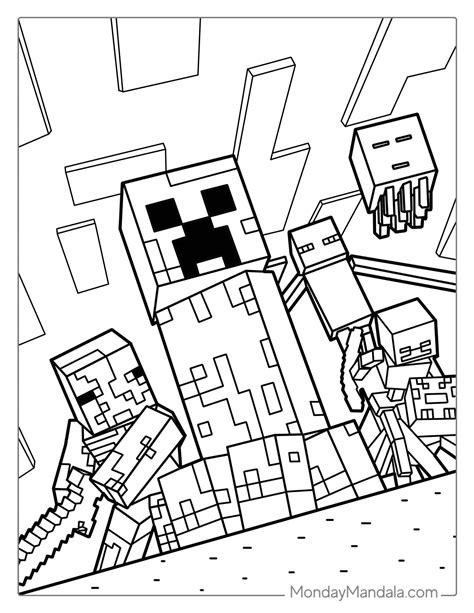 Minecraft Coloring Sheets Printable For Kids Free Download