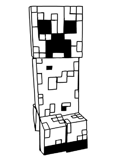 Minecraft creeper coloring page