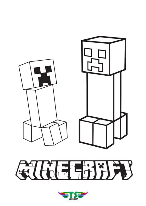 Minecraft Creeper coloring page