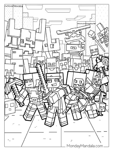 Minecraft Dungeons Colouring Page Gallery 1