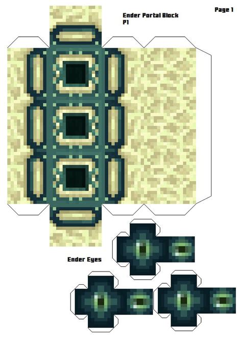 Minecraft End Portal 3D pen template