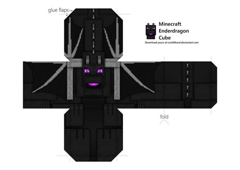 Minecraft Ender Dragon Papercraft Model