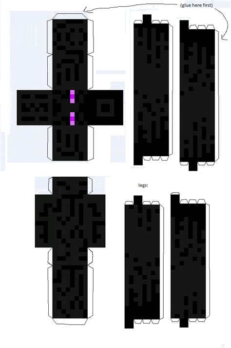 Minecraft Enderman Paper Craft