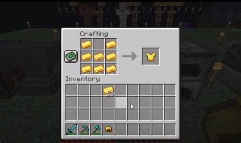 Minecraft Golden Armor Recipe