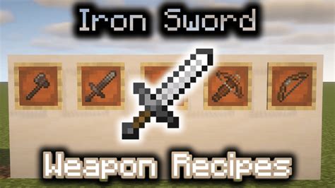 Minecraft Iron Sword Recipe