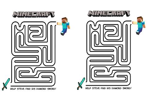 Minecraft Maze Printable