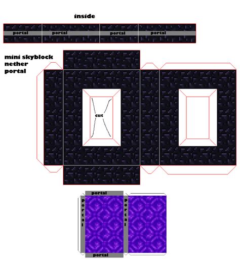 Minecraft Nether Portal 3D pen template