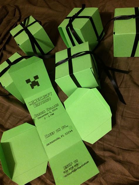 Minecraft Party Invitation Ideas DIY