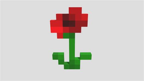 Minecraft Poppy Template in 3D