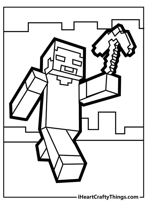 Minecraft Printable Coloring Pages for Adults