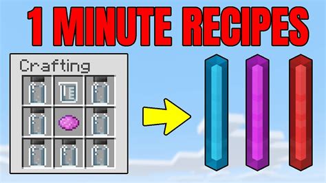 Minecraft recipe cards