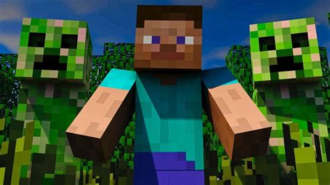 Minecraft Steve and Creeper