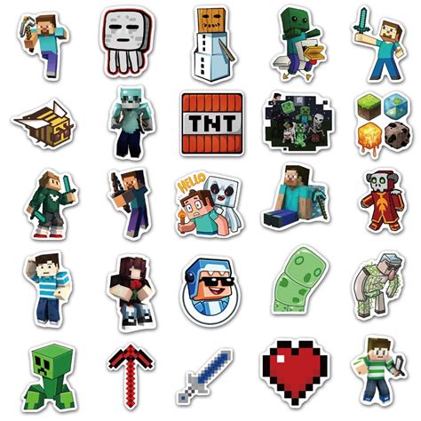 Minecraft stickers printing