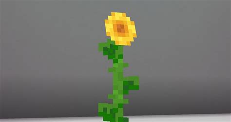 Minecraft Sunflower Template in 3D