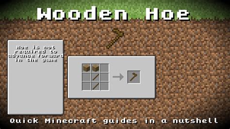 Minecraft Wooden Hoe Recipe