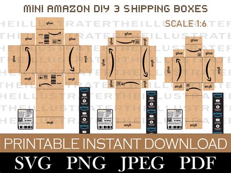 Mini Amazon box template 1