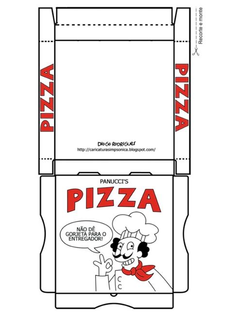 Mini Pizza Box Template 1