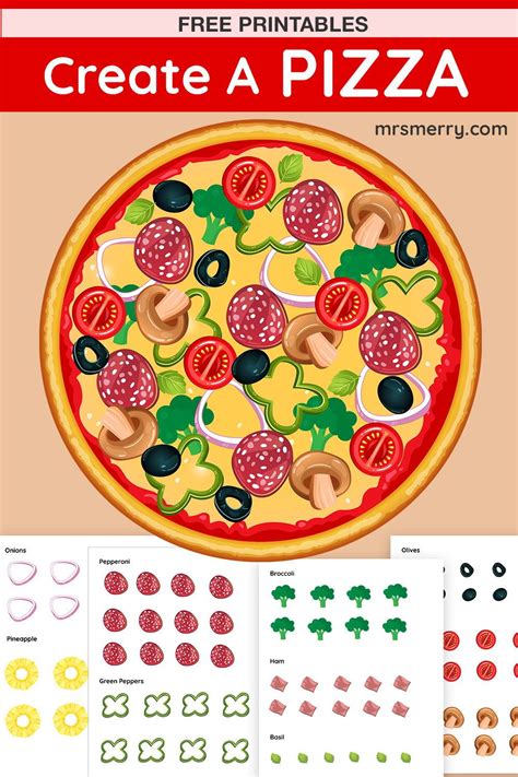 Mini pizza printables for kids