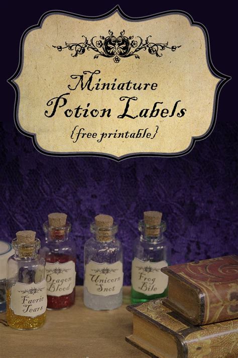 Mini Potion Bottle Labels Designs