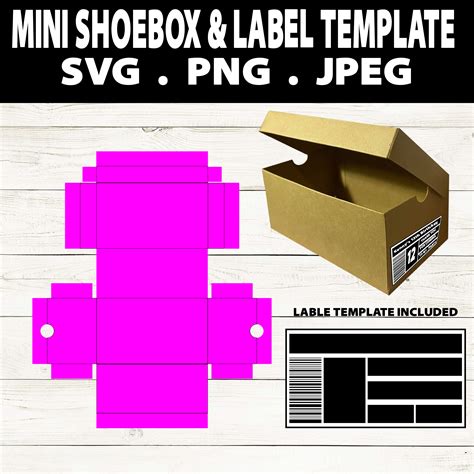 Mini shoe box template designs