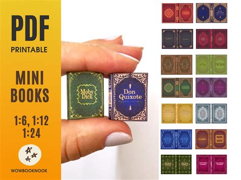 Various designs of miniature books