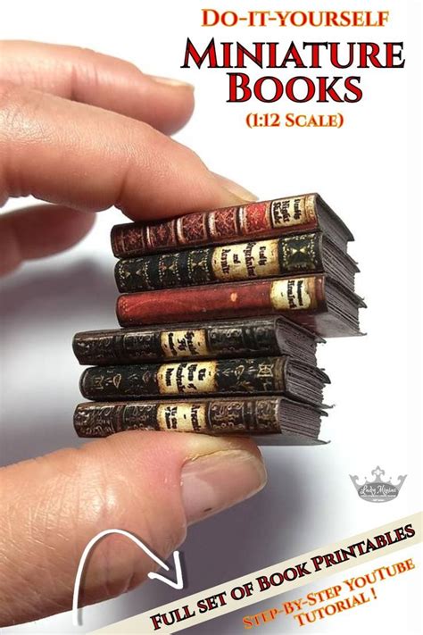 Miniature book stack in a 1:12 scale