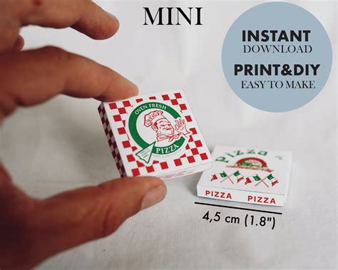 Miniature Pizza Box Design 1