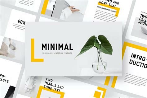 A minimal Google Slide template design with a focus on typography