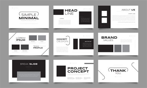 Minimalist Black and White Slides Template