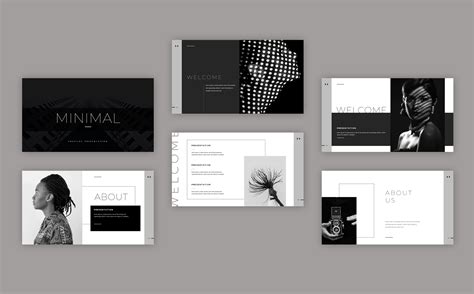 Minimalist Black and White Slides Template