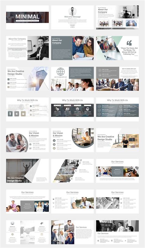 Minimalist Business PowerPoint Template Features