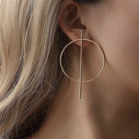 Minimalist Circle Earrings Template