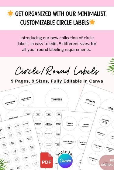 Minimalist Circle Label Template