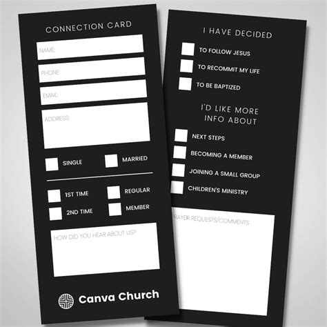 Minimalist Connection Card Template